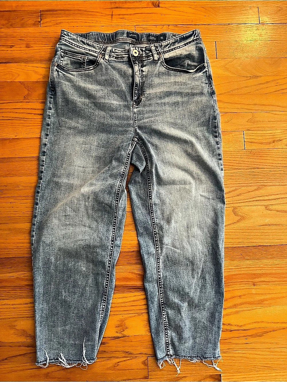 Jill Denim High Rise Straight Leg Crop  16T